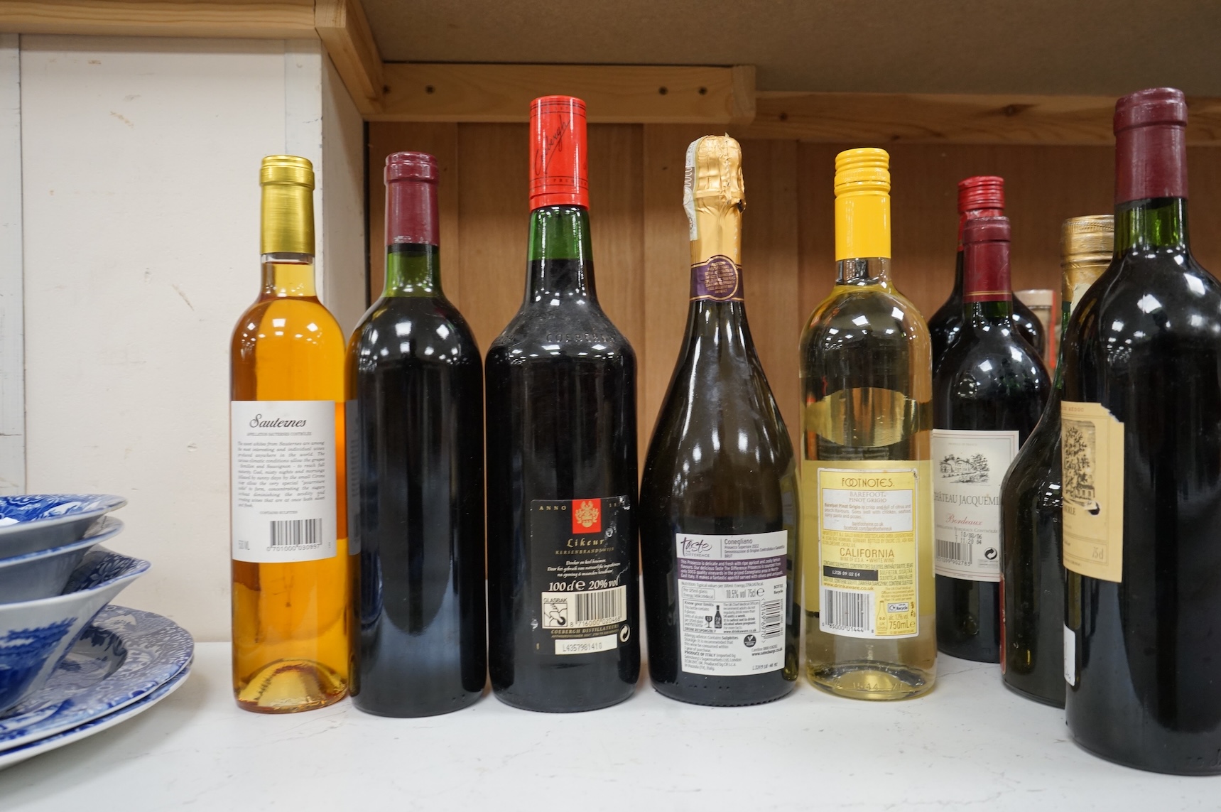 Four bottles Chateau Cauteuate, 1981 together with a group of assorted wines and spirits